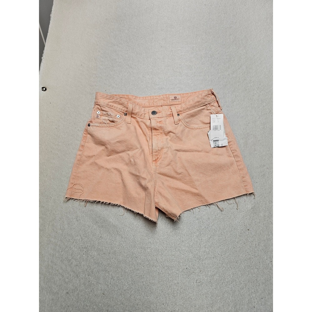 AG Adriano Goldschmied Alexxis High Rise Vintage Shorts Peach Orange Size 30 NWT